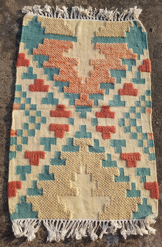 Vintage Traditional Handmade Turkish Beautiful Kilim Floor Rug Carpet 100x68 cm