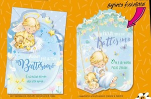 Biglietto Auguri Battesimo Dolci Angeli Bambino 1 A Scelta Ebay