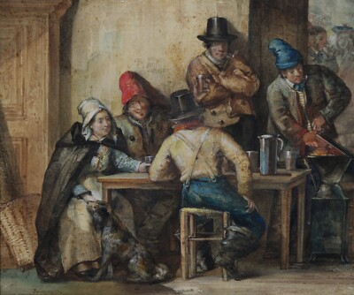 Joseph Nicolas Jouy  ( 1809 ) Im Pub - Aquarell signiert datiert 1833