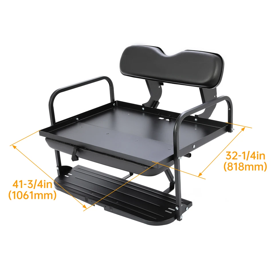 Kit de asiento trasero plegable abatible marco de acero para carro de golf Yamaha G14 G16 G19 G22 Foto 2 de 4