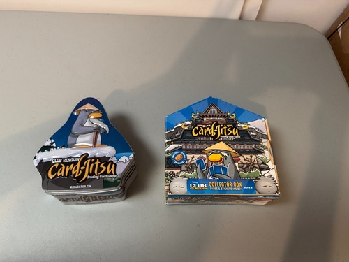2009-2010 TOPPS CLUB PENGUIN CARD-JITSU CARD COLLECTORS TIN SENSEI (NO CARDS)