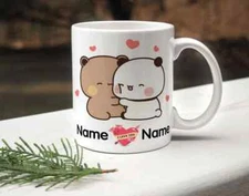 Dudu Bubu I Love You Personalised Mug - Valentine's Day Couple Gift