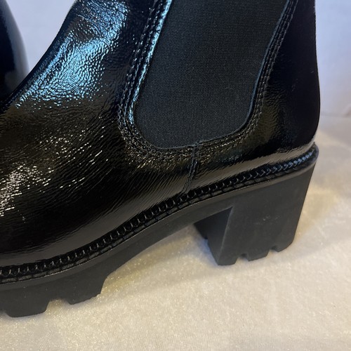 PAUL GREEN BLACK CRINKLED BUCKLE BOOTS SIZE 7 No Box - Picture 4 of 24