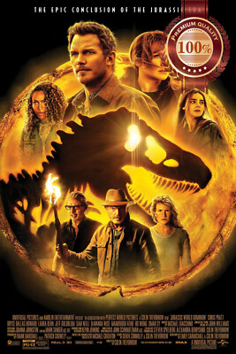 JURASSIC WORLD DOMINION MAIN ORIGINAL OFFICIAL CINEMA MOVIE PRINT PREMIUM POSTER
