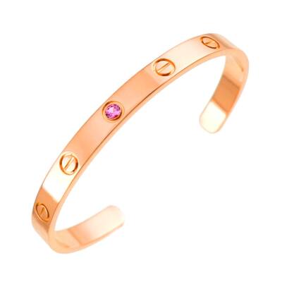 Cartier 18K ピンクゴールドブレスレット　ピンクサファイア Cartier - カルティエブレスレット ピンクゴールド✖️ピンク