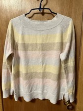 Chaps Ladies Sweater Size M Pastel Colors