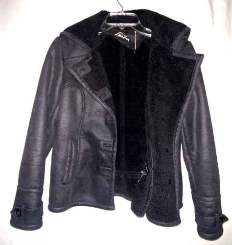 Guess Women’s Motorcycle Style Fleece Lined Jacket Size L Black LH224*N - Picture 7 of 9