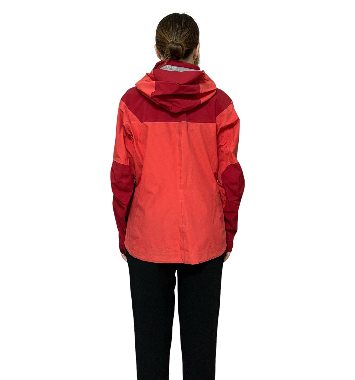 ARC'TERYX Giacca donna vintage Arcteryx Gore Tex XCR con cappuccio e zip intera cappotto rosso taglia M