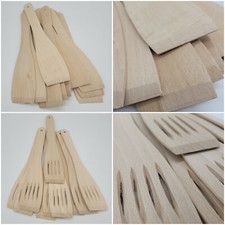 10er Set Pfannenwender Pfannenheber Bratenwender Buche 30 cm mit / ohne Schlitze