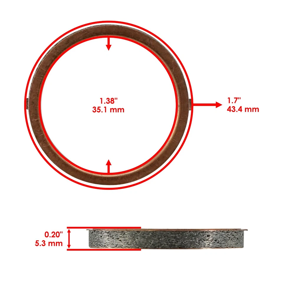 排气消声器管垫圈适用于铃木 Burgman 400 AN400 ABS 2014 2015 2016 — 第 2/4 张图片