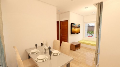 Small Home Plan 7x7 Meter 24x24 Feet 2 Bedrooms Shed Roof (A4 Hard Copy) - 第 8/9 張圖片