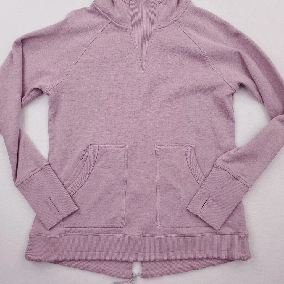 Mountain Hardwear Hoodie Womens Medium Purple Pullover Thumbhole Tunic Sweater - Image 2 of 4