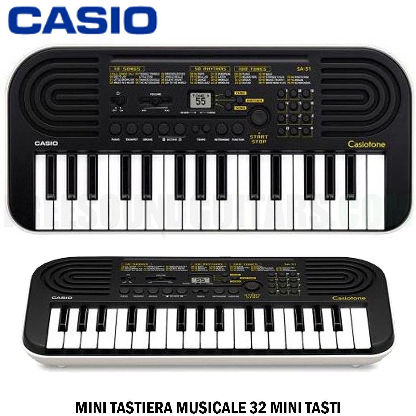 Casio SA51 Mini Tastiera Elettronica 32 Tasti nera - bianca pianola scuola