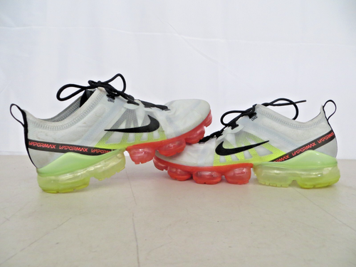 Nike Vapormax 2019 Neon Collection Shoes Men 11 White Grey Yellow Low Lace Up - Picture 7 of 9