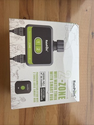 Rainpoint Smart Water Timer for Garden Hose with Brass Inlet, 2-Zone