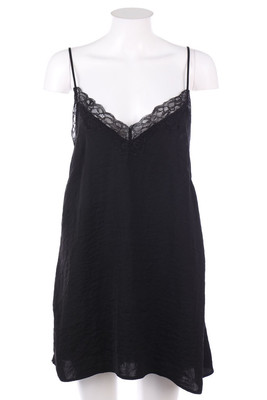 H&M Unterkleid Slip Dress Spitze S schwarz