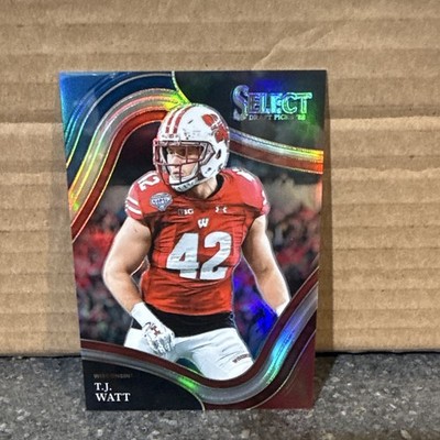 2022 Panini Select Draft Picks - Field Level T.J. Watt #132 Tri-Color Prizm /199
