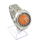 Vintage Seiko 6106-7107 Sport Diver UFO Orange Dial 17j Automatic Watch#WB5022-2
