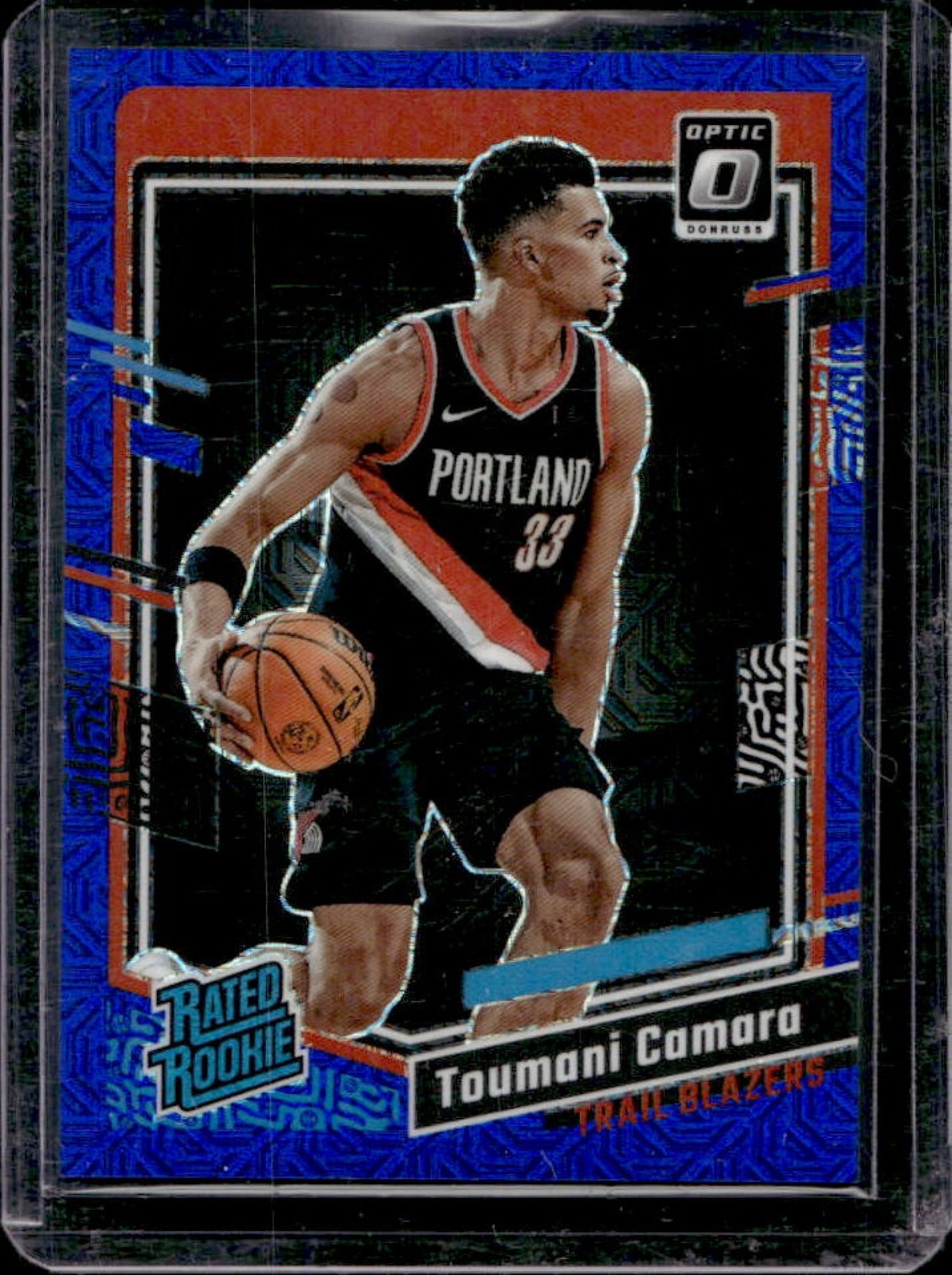 2023-24 Donruss Optic Toumani Camara Choice Blue Mojo Prizm Rated Rookie #1/24