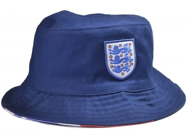 England Reversible Bucket Hat Black Official Licensed Football Sun Hat M/L