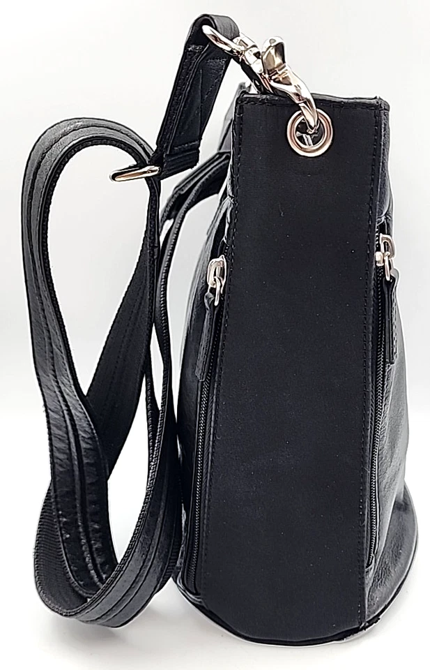 Bolsa tiracolo Gun Tote’n Mamas GTM couro preto bolsa de transporte oculta - Leia - Imagem 3 de 4