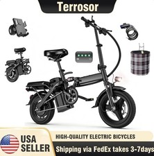 560W Adult Folding Bike 24 MPH 48V 10Ah Removable Battery Folding Bike