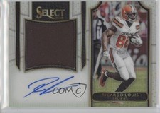 2016 Panini Select Jumbo Rookie Signature Swatches 15/99 Ricardo Louis Auto 0a2