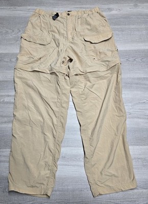 Vintage 90s Nike ACG Convertible Pants Mens XL Tan Nylon Y2K Zip-Off Shorts