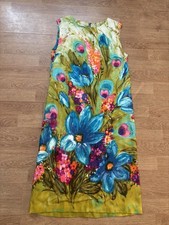 Vintage Sleeveless Big Floral Dress Hawaiian Read For Sizing