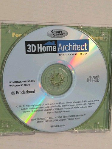 Broderbund 3D Home Architect Deluxe 3.0 PC Plan Home Design CD-ROM - Photo 3/5