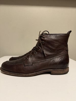 FRYE DAKOTA MID LACE 6'' Copper Leather Classic Moc Toe Boots Men's US 9.5 D