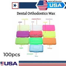 100 Pcs Fruit Scent Dental Orthodontics Ortho Wax For Braces Gum Irritation