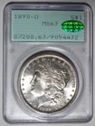 PCGS 1890-O Morgan Dollar MS 63 Rattler and CAC