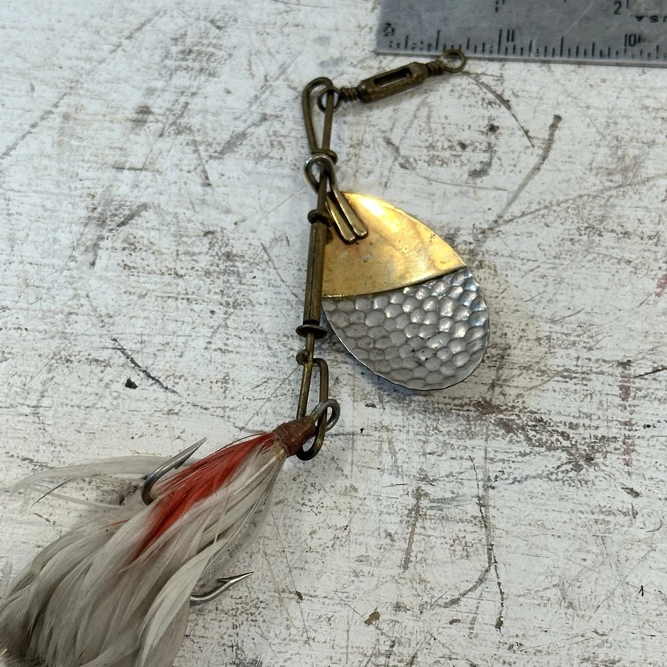 Lot Of 4 Vintage W.T.J. Lowe Buffalo NY Musky Pike Bass Spinner Fishing Lures - Image 4 of 4