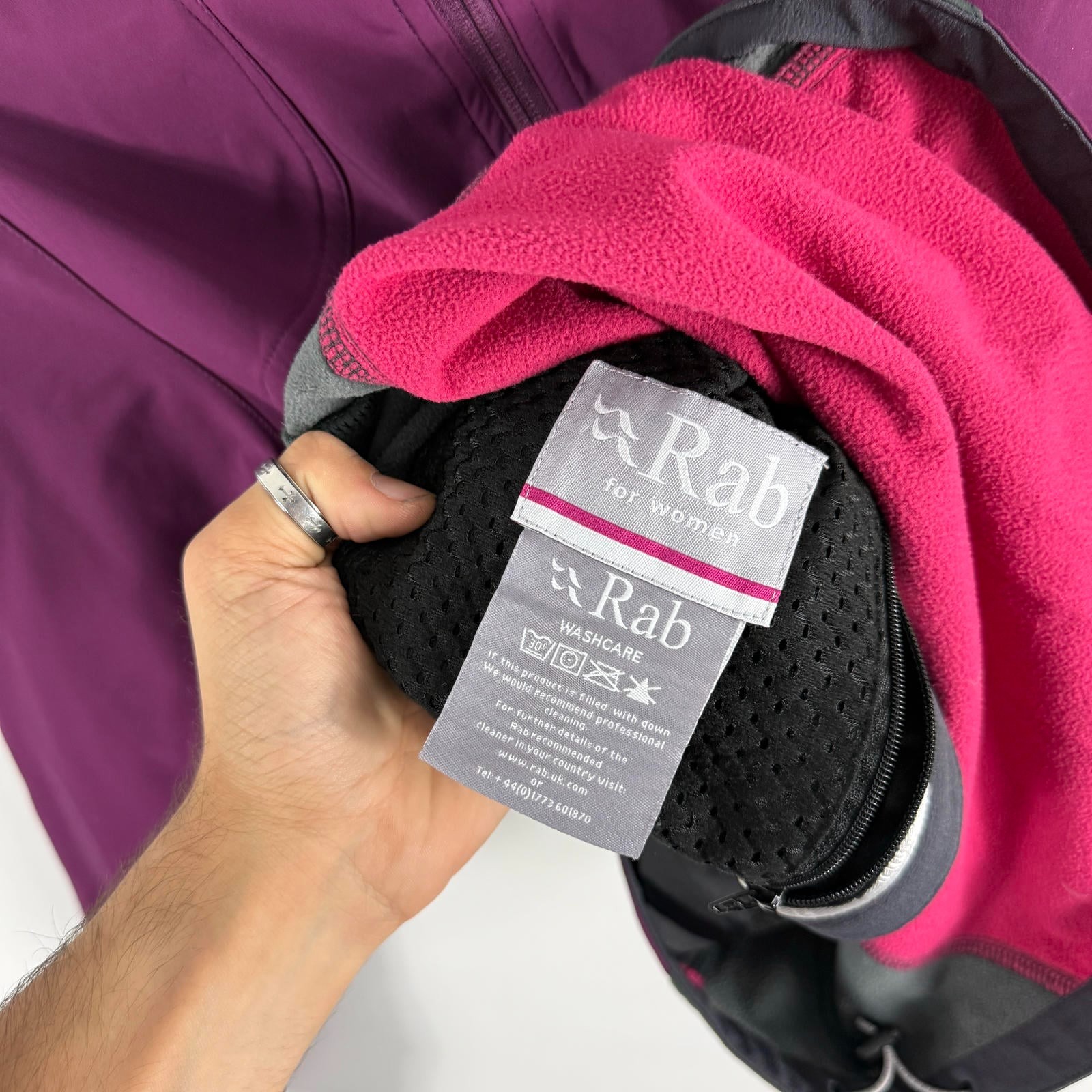 Women's Rab Baltoro Lite Purple Polartec Power Shield Sz UK 10 Softshell Jacket image 7