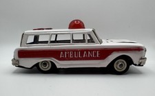 Vintage 1960s Jeep Cherokee Ambulance Tin Friction Toy
