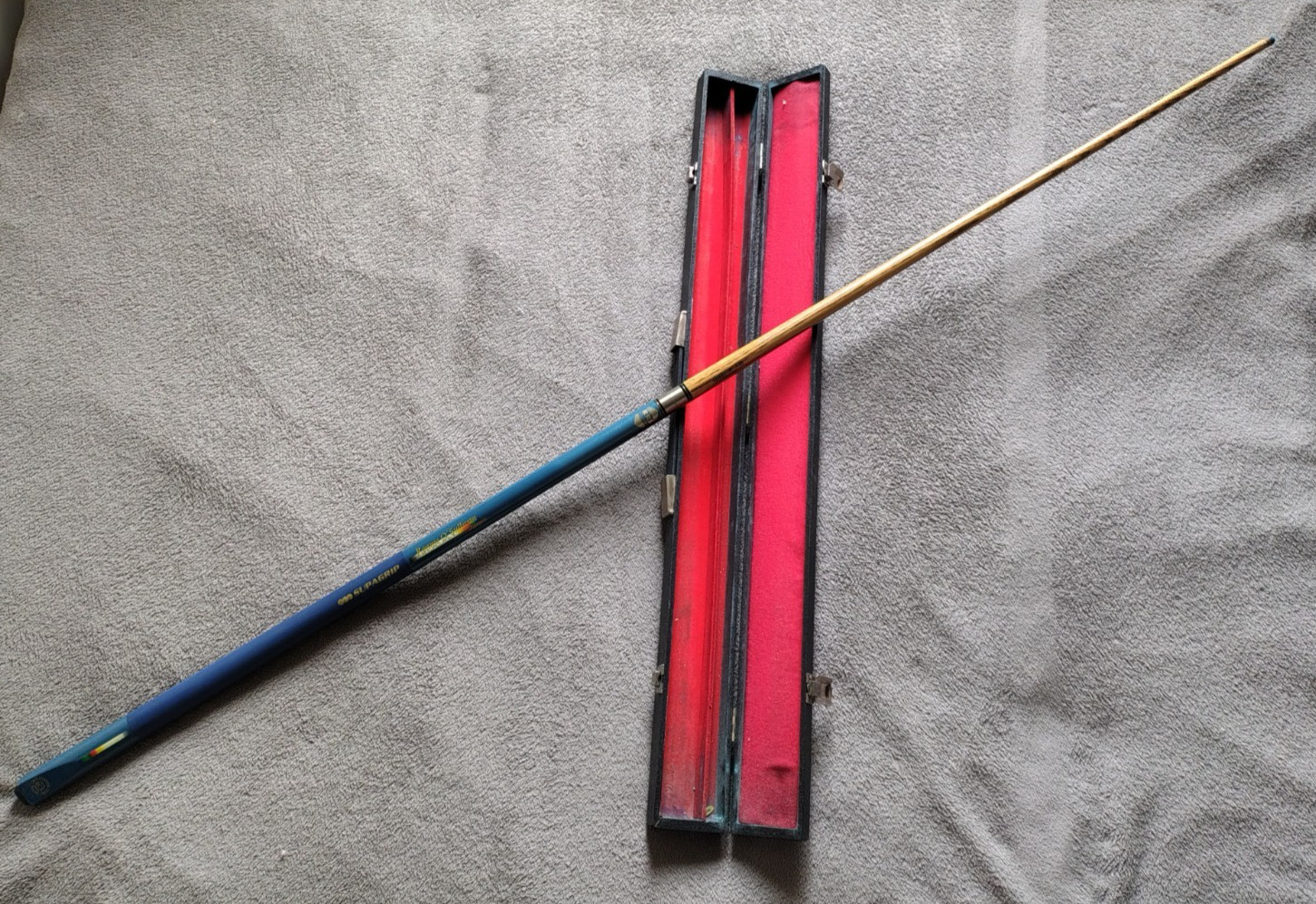 BCE Ronnie O'Sullivan Custom Snooker Pool Cue 2 Pc Ash Shaft Case Grade A Blue