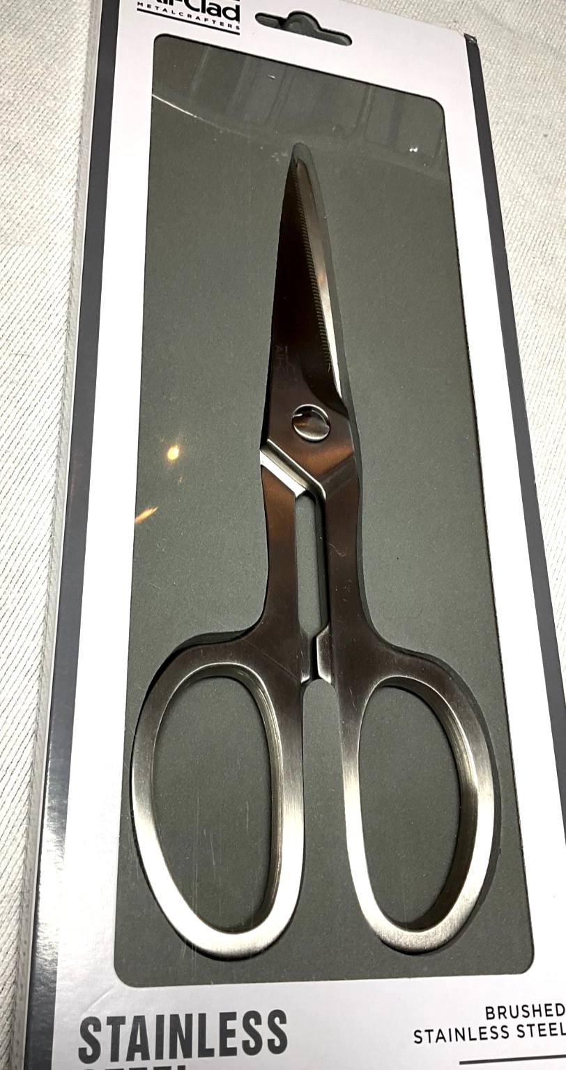 All Clad 8 inch Stainless Steel Kitchen Shears serrated edge pull apart nib