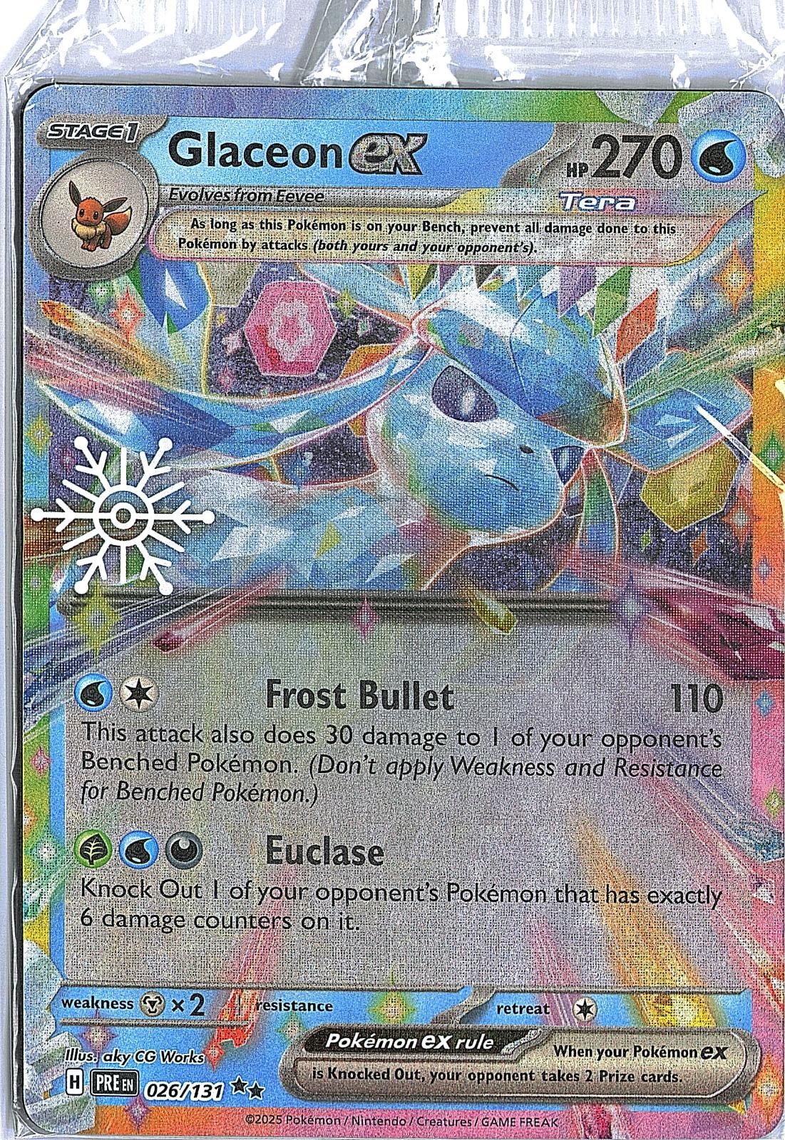 Glaceon ex (Holiday Calendar) 026/131 Sealed Holo Prismatic Evolutions Pokemon