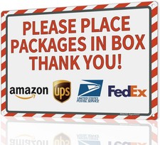 Delivery Signs for Packages Tin Metal Signs Home D cor 8x12 Rust-Free Aluminum P