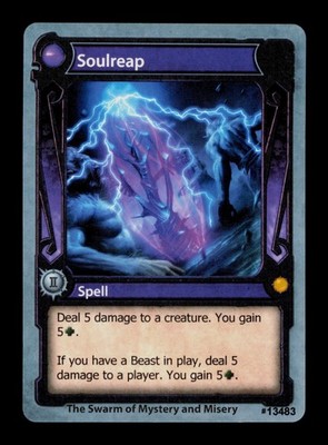Soulreap Blue Solforge Fusion Spell Trading Card TC