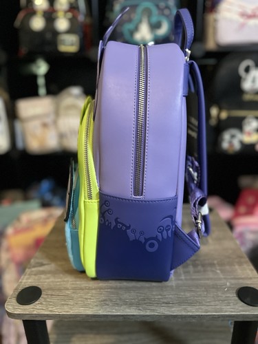 Mini mochila de triple bolsillo Loungefly Pixar Monsters Inc. Sulley, Mike & Randall - Imagen 2 de 4