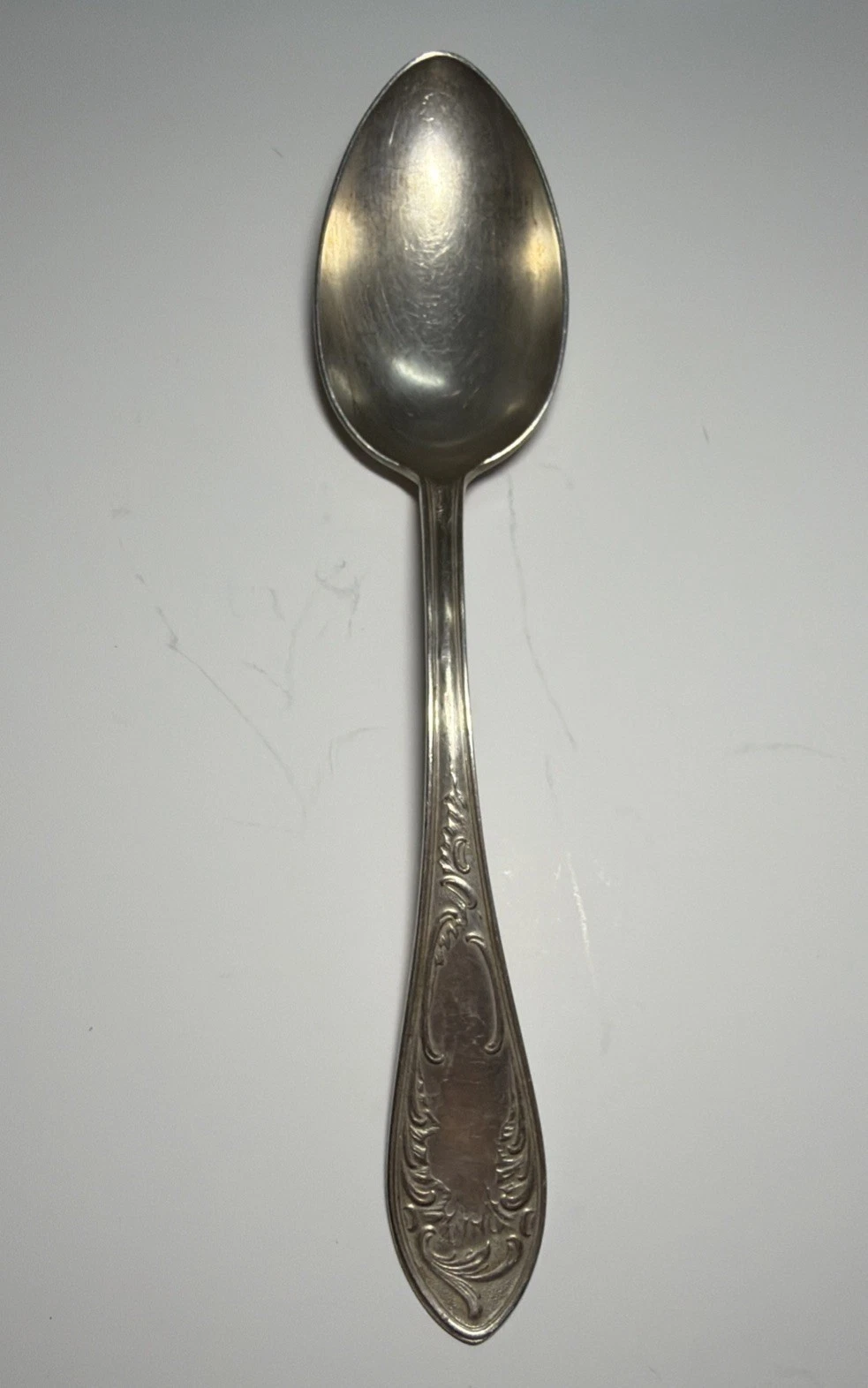 875 Silver Russian Hallmarked Serving Spoon Antique M10 & Head Symbol 74 Grams
