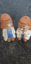 Vintage Tetley Tea Wade Gaffer and Sydney Ceramic Salt and Pepper Cruet Set 1996