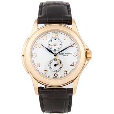 Patek Philippe Calatrava Travel Time Yellow Gold White Dial 37mm 5134J