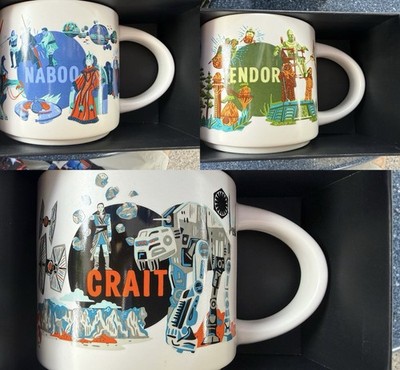 Starbucks Been There Series Star Wars Mug Bundle Naboo Endor Crait NIB Set of 3 