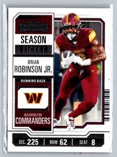 2023 Panini Contenders #98 Brian Robinson Jr. Season Ticket Retail