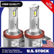 Pair of H11 H9 H16 LED High Headlights or Low Beam or Fog Light Bulb 6000K White
