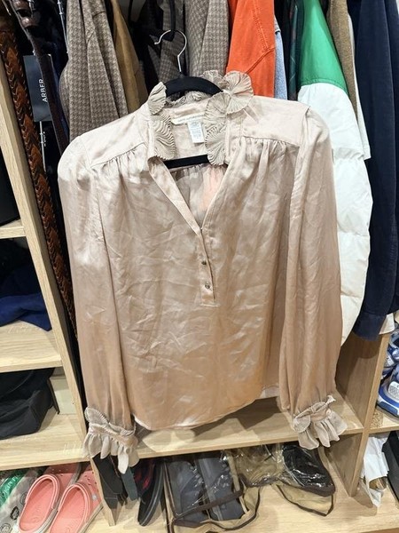Women Diane von Furstenberg Shirt Beige Silk 36 /
