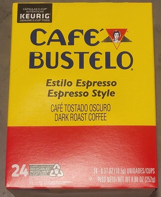 Cafe Bustelo Espresso Style, Dark Roast Coffee, 24 Count Box